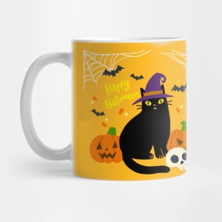 Happy Halloween cat Mug